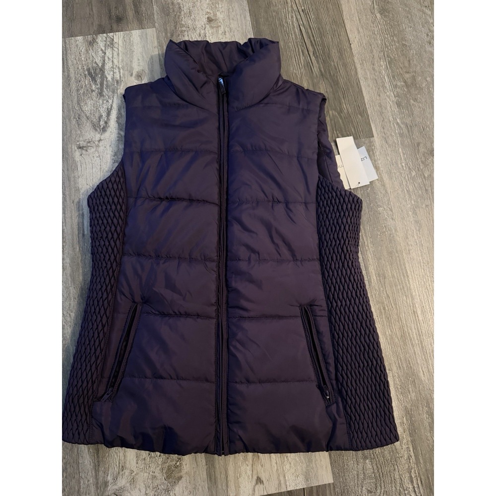 liz claiborne Puffer Vest Putple Nwt Size Small